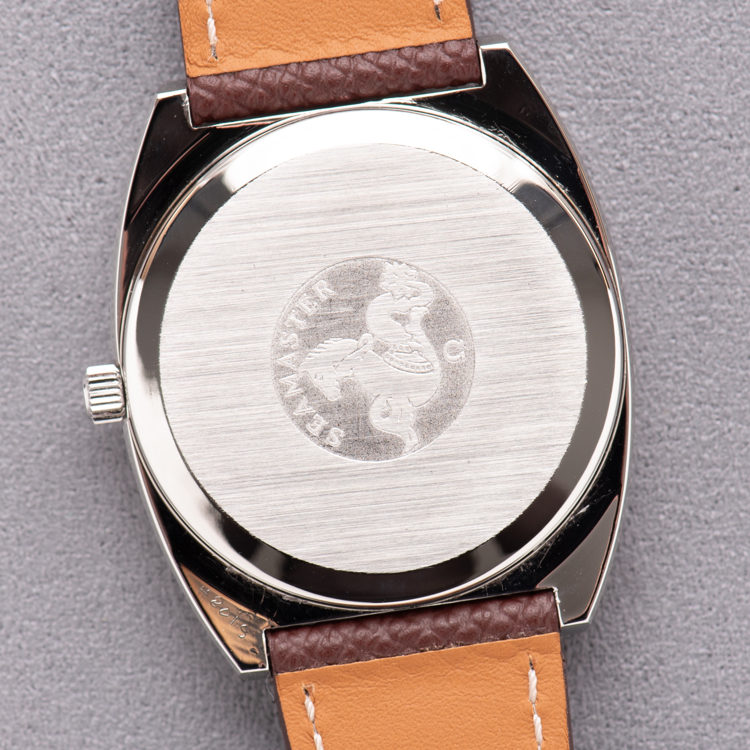 View of Omega Seamaster Quartz — silver dial — Ref. 196.0115 — 1977